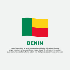 Fototapeta premium Benin Flag Background Design Template. Benin Independence Day Banner Social Media Post. Benin Background