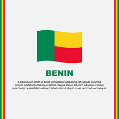 Benin Flag Background Design Template. Benin Independence Day Banner Social Media Post. Benin Cartoon