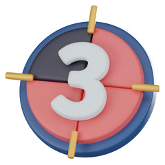 Cinematic Countdown, 3D Icon for Movie Premieres and Entertainment Events. 3D render