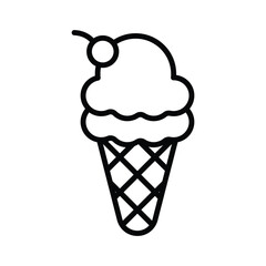 Fototapeta na wymiar ice cream icon vector design template simple and clean