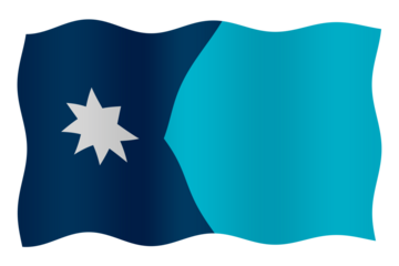 Digital composite. ..New State flag for the State of Minnesota as approved on the 19th December 2023. The flag is to be used from the 11th May 2024.