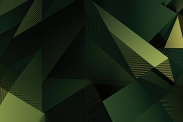 military khaki effect 3d futuristic lines stripes rectangles squares triangles shapes geometric design background modern abstract green olive dark
