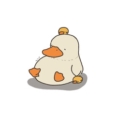 Illustration of A Duck with Its Full Tummy