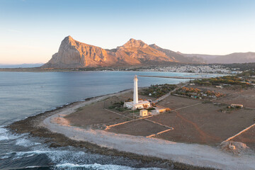 San Vito Lo Capo Lighthouse is an active lighthouse located on the west coast of Sicily near Trapani. Italy.
A beautiful sunny day by the seashore. An active holiday.