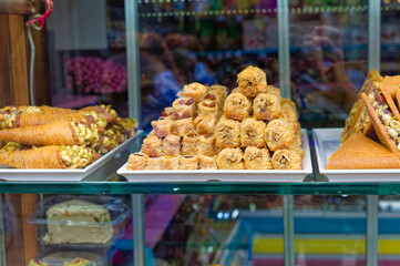 Handmade products exposed for sale at old part of Sarajevo, Bascarsija.