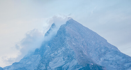 The Watzmann Mountain Panorama as a destiny for many hiker who died at this rock