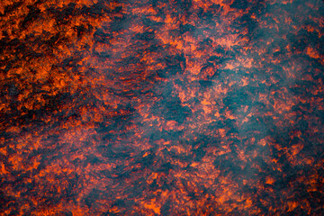 Eruptive vent with lava emis at the top of the Etna volcano