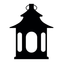 Lantern black vector icon on white background