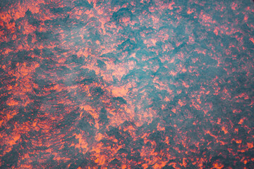 Eruptive vent with lava emis at the top of the Etna volcano