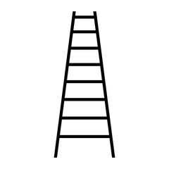 Ladder black vector icon on white background