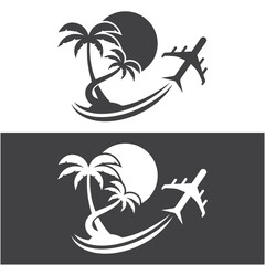 Travel Logo vector icon illustration design.  logo suitable for business, airline ticket agents and holidays