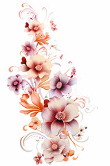 Floral design template, flowers, colorful, spring, generative ai, generative, ai
