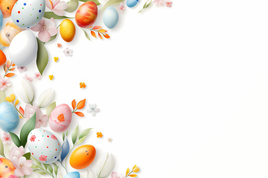 Easter template design, spring, easter bunny, egg, generative ai, generative, ai