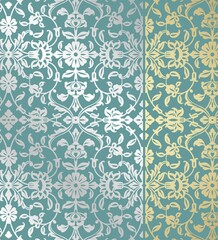 wedding card design, traditional paisley floral pattern , royal India	