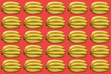 Pattren with a group of a bananas