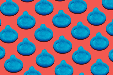 Pattern with group of condoms	