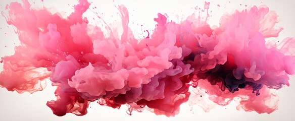 Abstract Blot of Pink watercolor isolated High quality photo