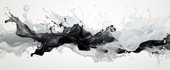 black line of paint isolated High quality photo