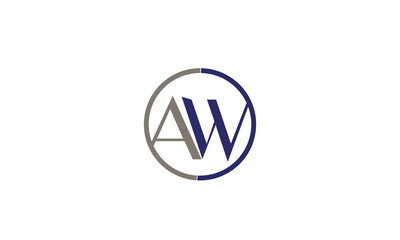 AW, WA , A , W , Abstract Letters Logo Monogram