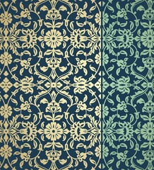 wedding card design, traditional paisley floral pattern , royal India	