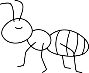 cute ant cartoon doodle