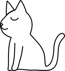 cute cat cartoon doodle