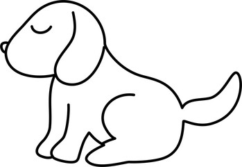 cute dog cartoon doodle