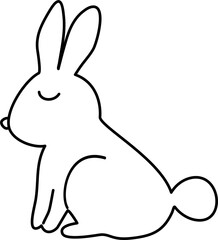 cute rabbit cartoon doodle