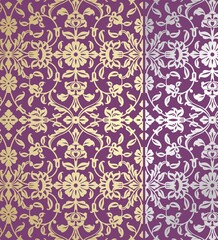 wedding card design, traditional paisley floral pattern , royal India	