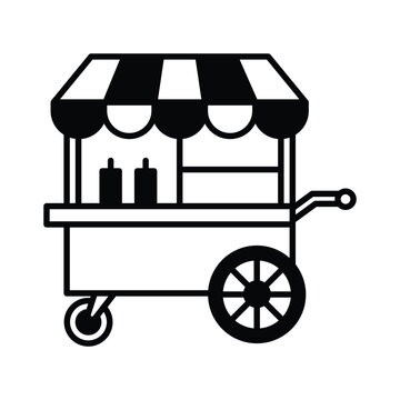Food Cart Icon Vector Sign And Symbol