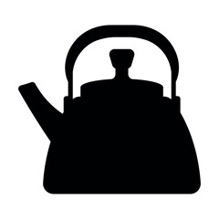 Kettle black vector icon on white background