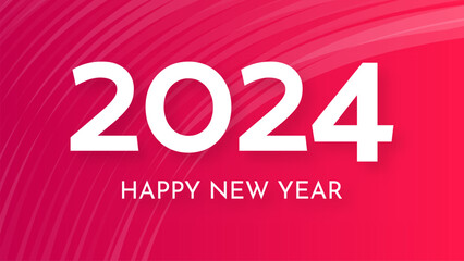 2024 Happy New Year on colorful background
