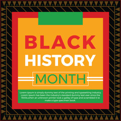 Black History Month Tribute-Unity in History Vector Illustration Design