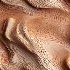 Fototapeta premium Seamless wooden art background - abstract close-up of detailed organic brown wave texture
