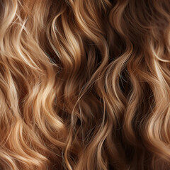 Fototapeta premium Seamless shiny curly hair pattern background