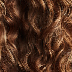Fototapeta premium Seamless shiny curly hair pattern background