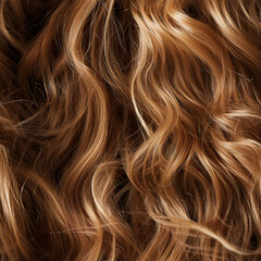 Naklejka premium Seamless shiny curly hair pattern background