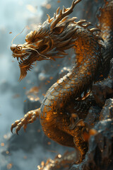 Year of the Dragon Majesty: Divine Festive Bliss, generated by IA 