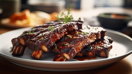 Grilled ribs with bbq sauce - 700041256