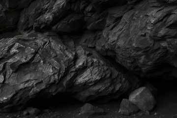 backdrop rock black close mountain background rock gray dark texture grunge stone black - obrazy, fototapety, plakaty