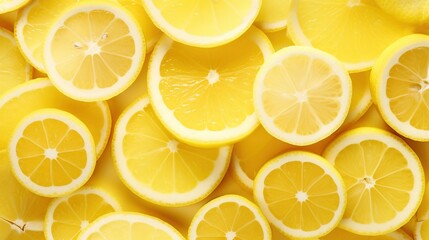 Fresh Lemon Slices Background. Healthy, Healthy Life, Fruit, Yellow
