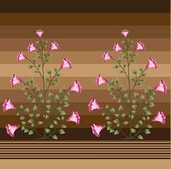 mogul motif vector flower Pattern on Border background