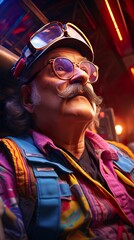 portrait of a person with mask