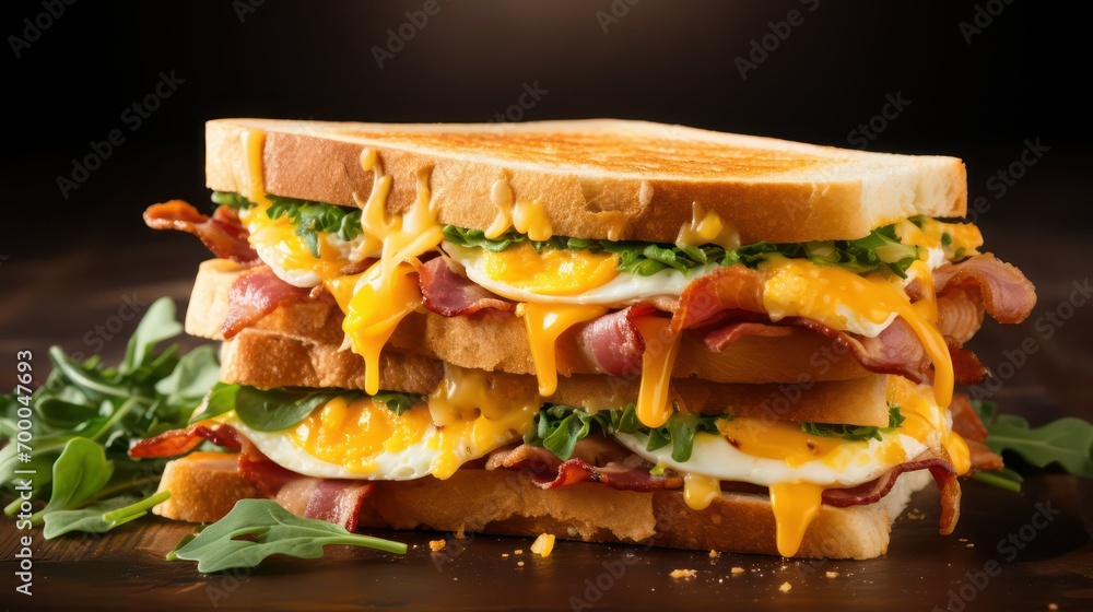 Wall mural sandwich with chicken and vegetables