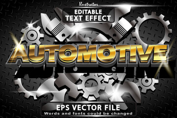 Editable automotive text effect