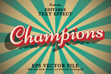 Editable champions text effect