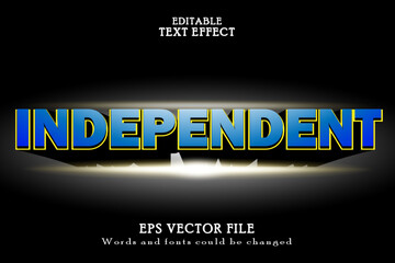 Editable independent text effect