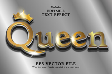 Editable queen text effect