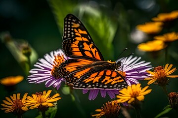 Obraz premium monarch butterfly on flower