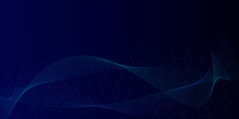 Vectors Data visualization, Future technology, Digital era, Information technology. Futuristic technology concept. Purple-blue-green gradient smooth wave lines for banner, presentation, web design.